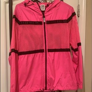 Pink wind breaker jacket